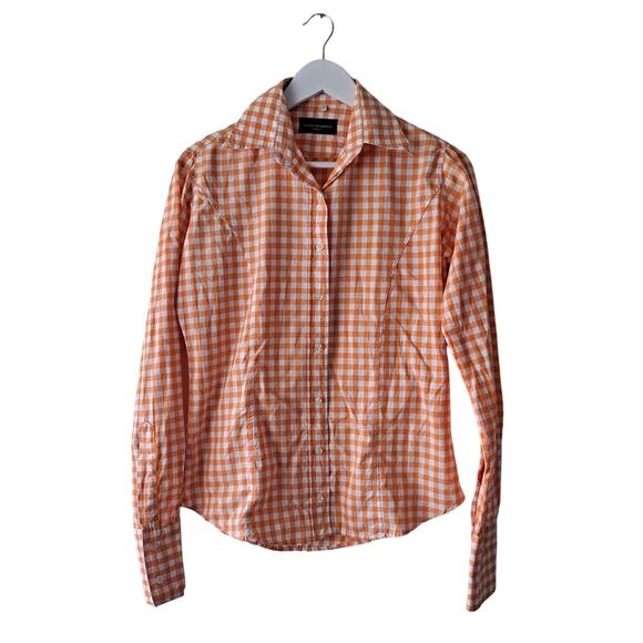 Daniele Alessandrini Bundle of 2 Gingham Plaid Button Up Shirts Womens S & M - Picture 3 of 16